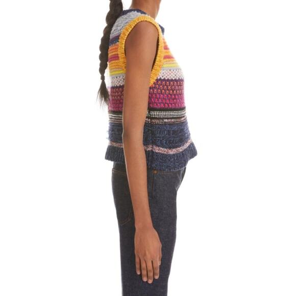 Chloé Striped Sleeveless Cashmere Sweater - Picture 4 of 13